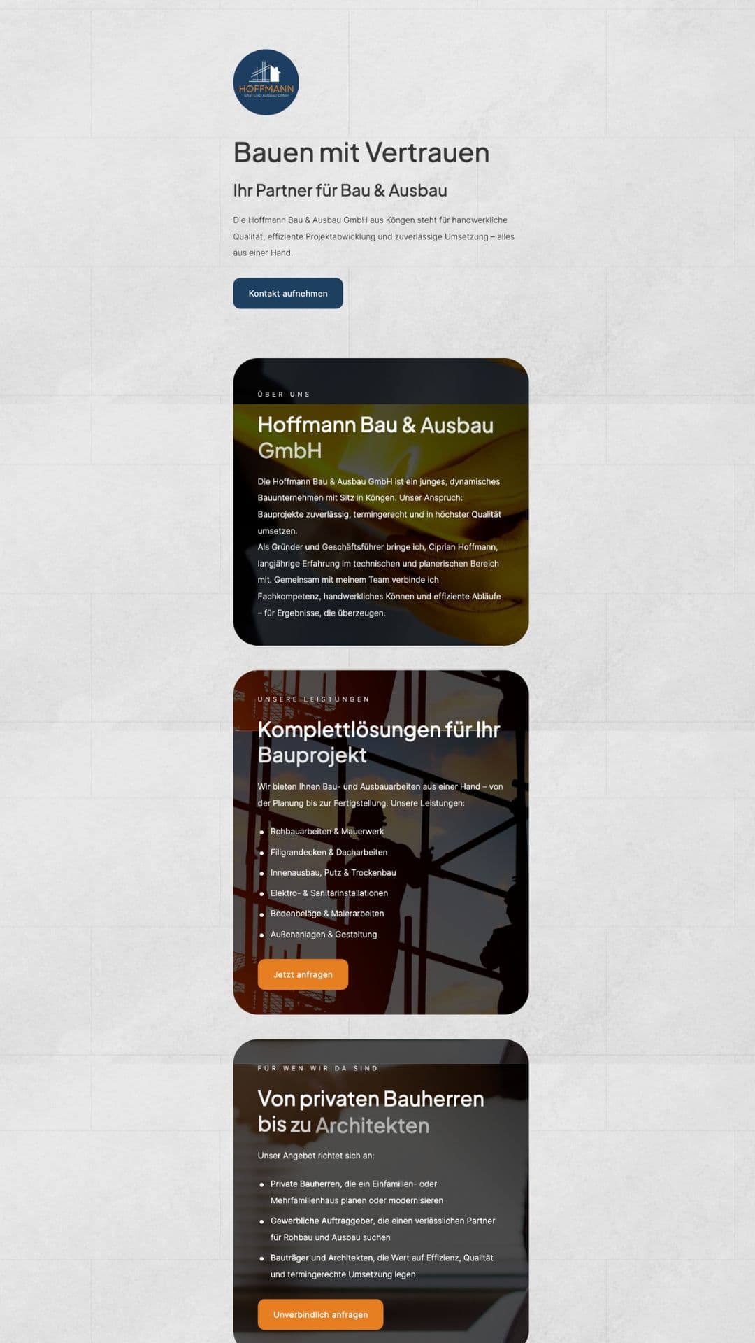 Visitenseite Beispiel 13